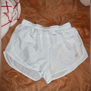 white nike shorts